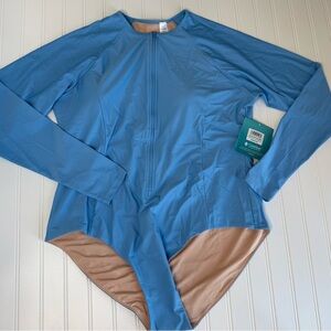 Coolibar XXL Escalante Zip UPF 50+ Swimsuit Padded Cups Long Sleeve NEW 1241